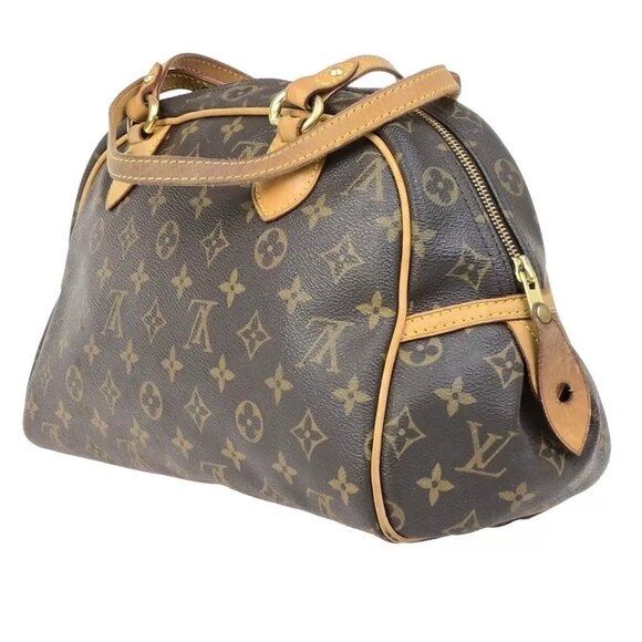 LOUIS VUITTON Montorgueil PM Shoulder Bag Monogram Leather Brown - Picture 12 of 16